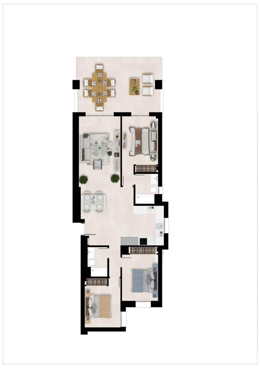 3 Zimmer Apartment zu verkaufen in Buenas Noches mit Pool Garage - 438.000 € (Ref: 9584032)