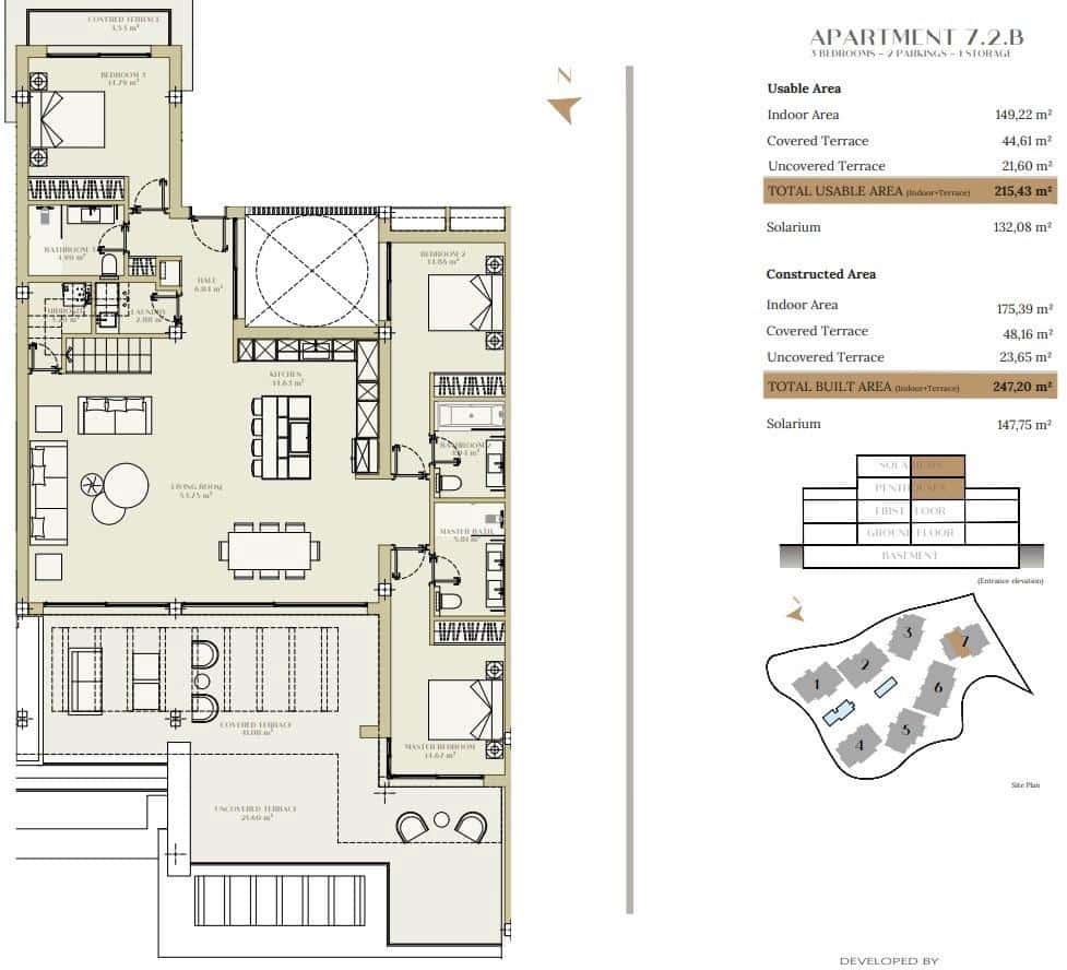 3 slaapkamer Penthouse te koop in Estepona met zwembad garage - € 1.650.000 (Ref: 9607010)