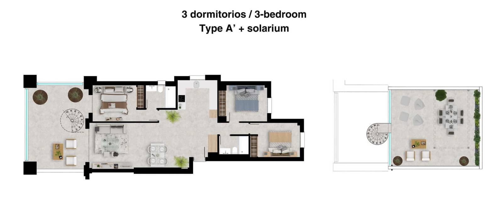 3 sypialnia Penthouse na sprzedaż w Manilva z basenem garażem - 625 000 € (Ref: 9800267)