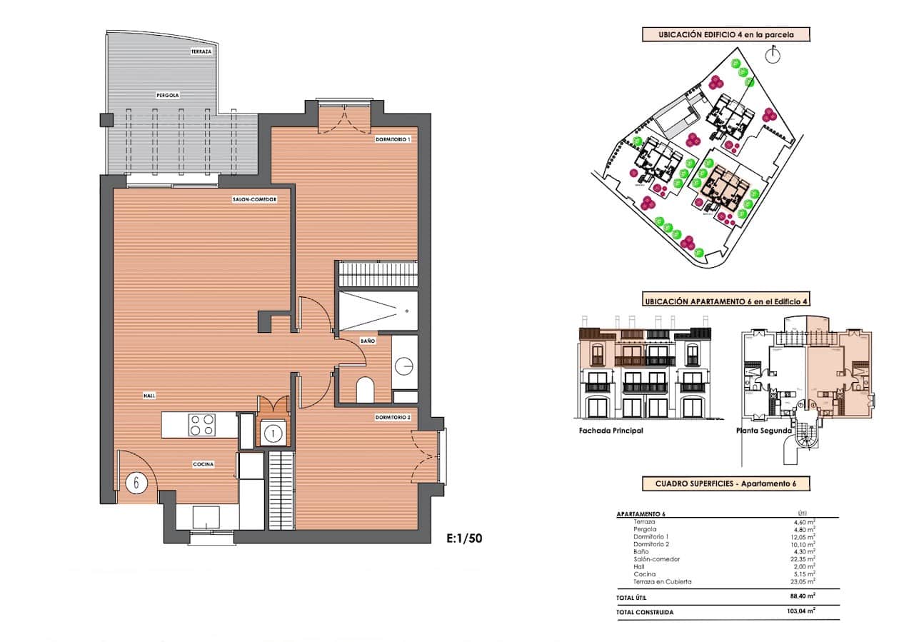 2 slaapkamer Penthouse te koop in Denia met zwembad - € 381.150 (Ref: 8249400)