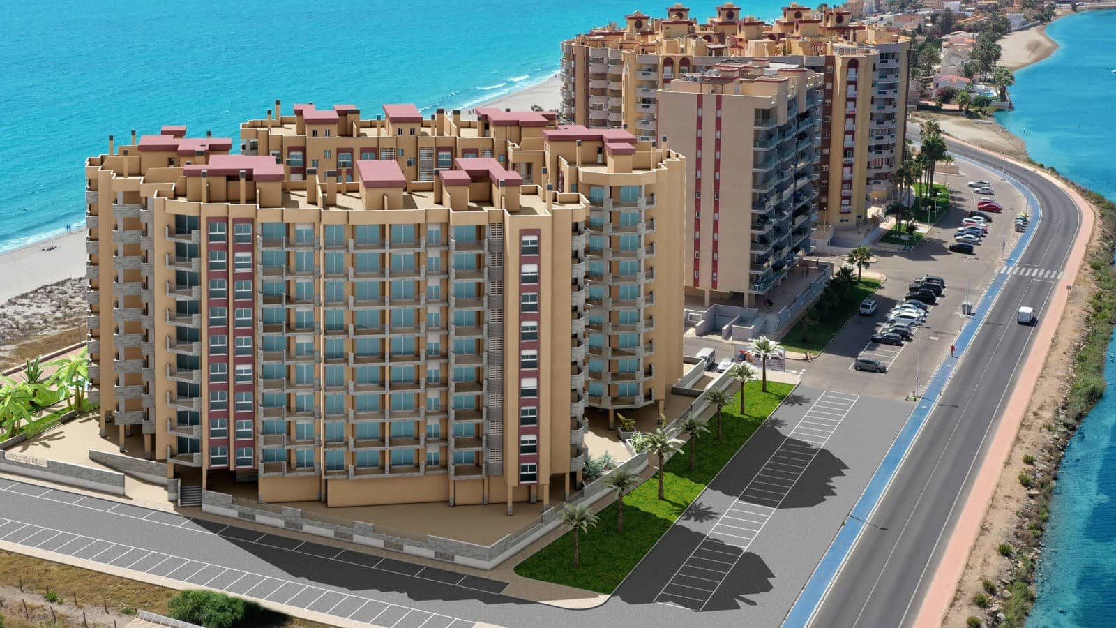 3 soveværelse Lejlighed til salg i La Manga del Mar Menor med swimmingpool garage - € 390.000 (Ref: 10014784)