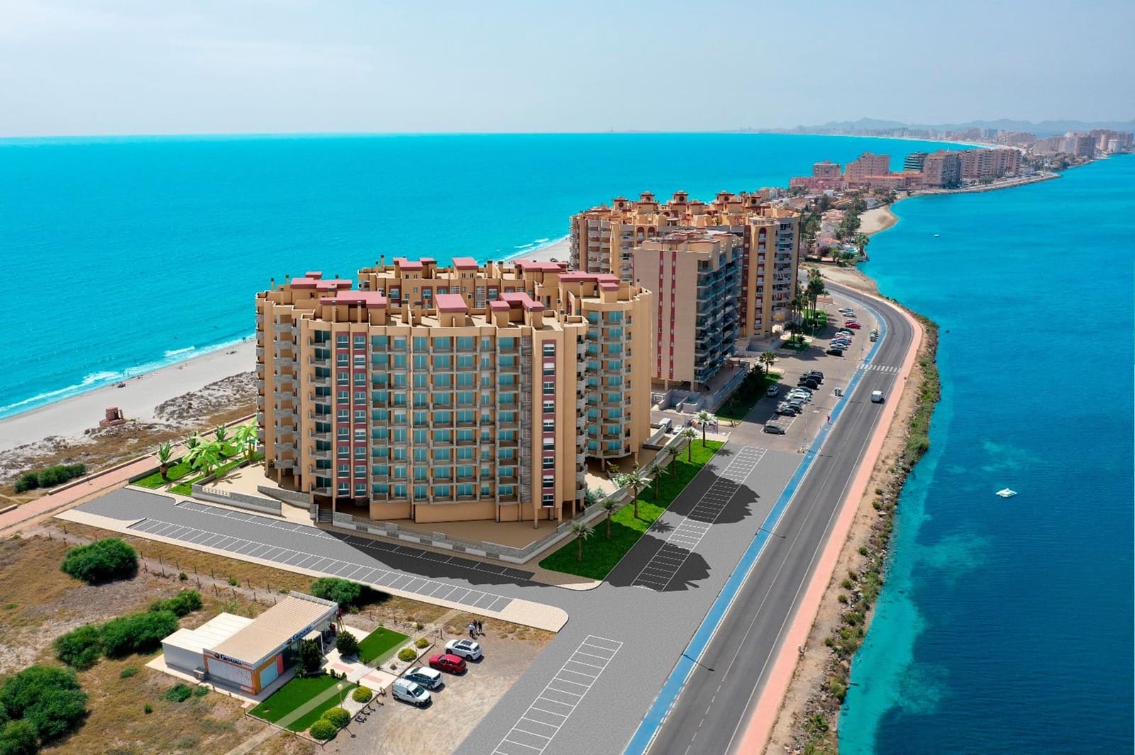 3 soveværelse Lejlighed til salg i La Manga del Mar Menor med swimmingpool garage - € 390.000 (Ref: 10014784)
