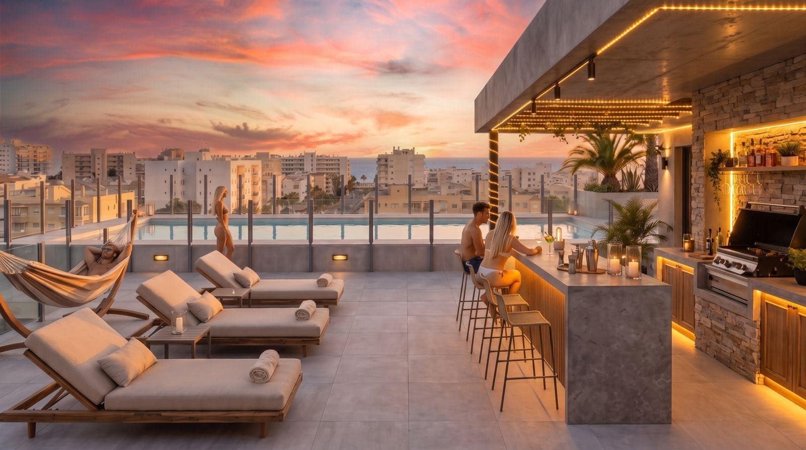 1 sovrum Lägenhet till salu i Torrevieja med pool - 195 000 € (Ref: 10030999)