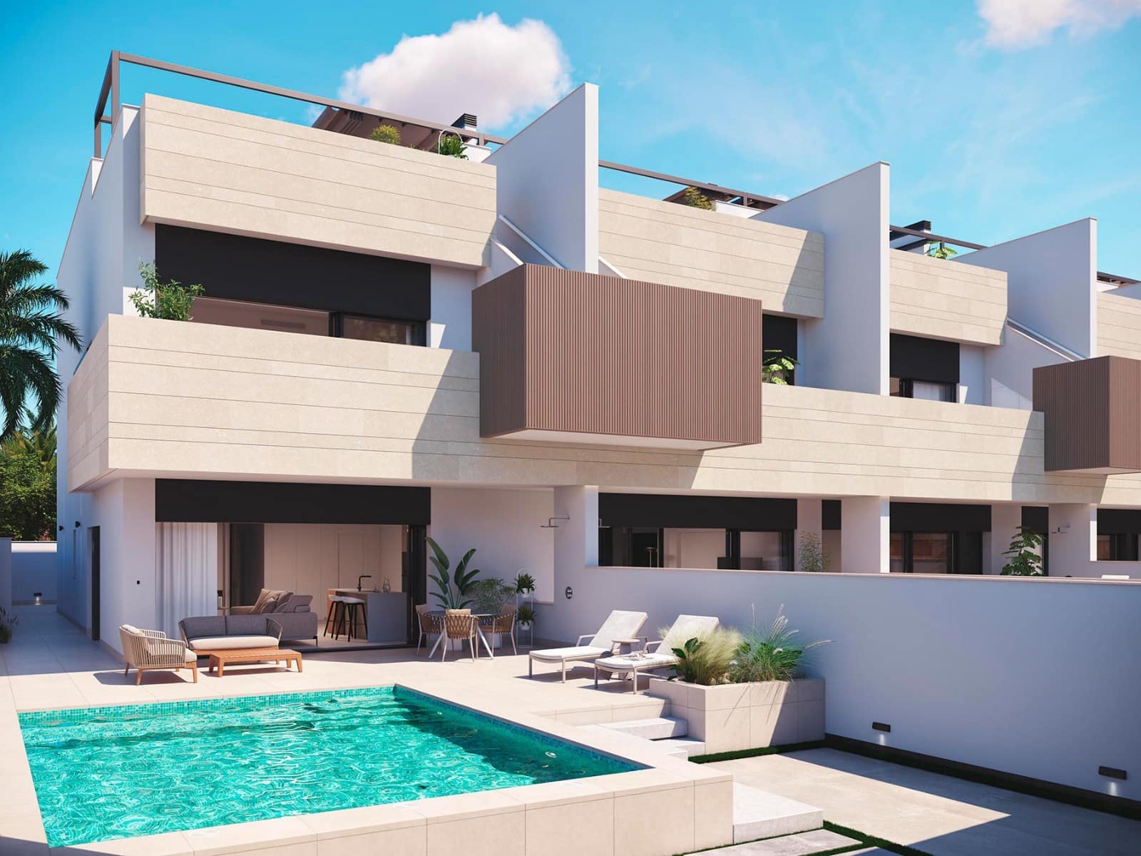 3 sovrum Bungalow till salu i Pilar de la Horadada med pool garage - 434 000 € (Ref: 10031004)
