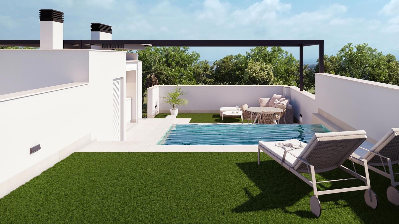 3 sovrum Bungalow till salu i Pilar de la Horadada med pool garage - 434 000 € (Ref: 10031004)