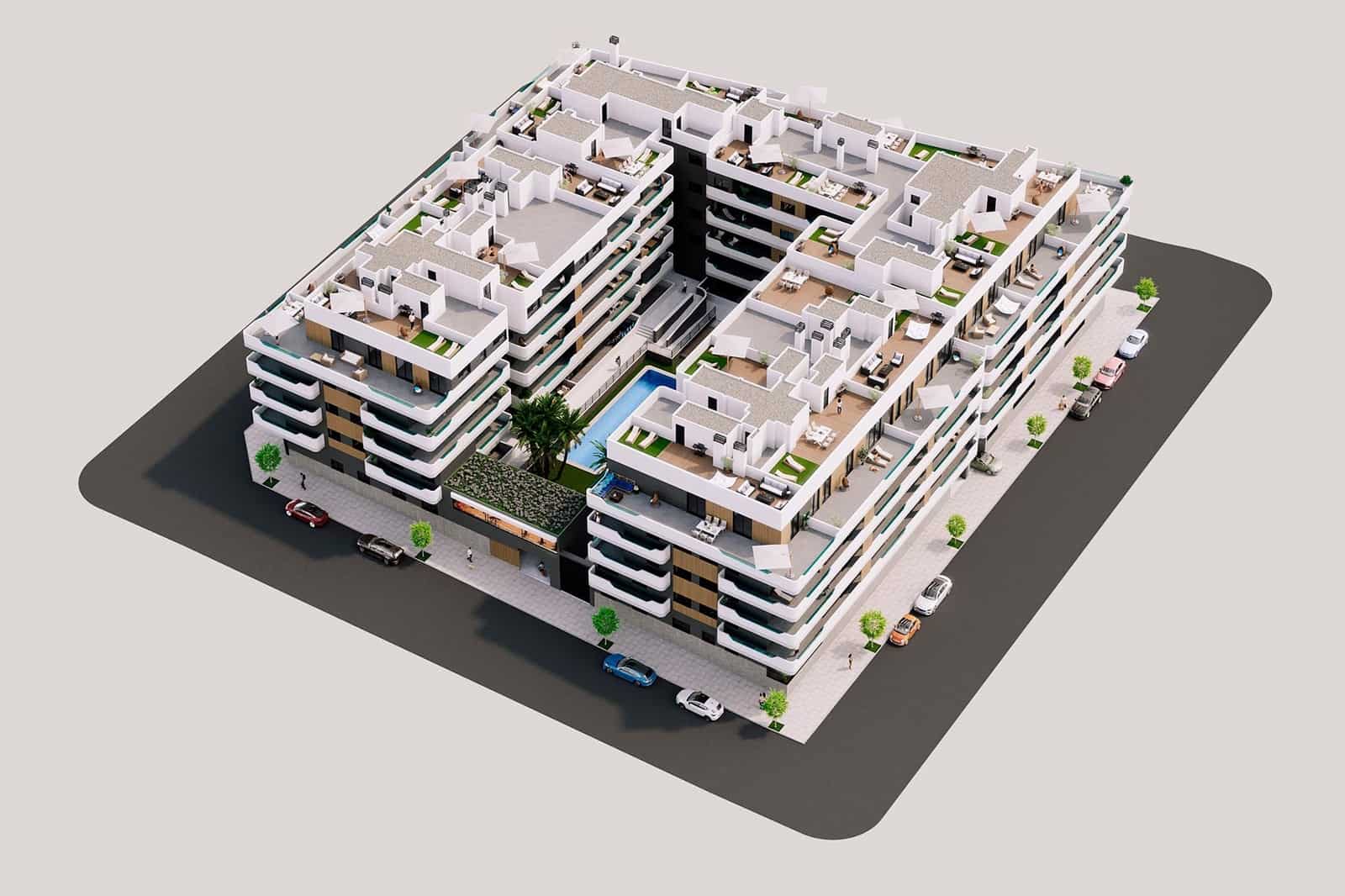 Ático de 2 habitaciones en Santa Pola en venta con piscina garaje - 350.000 € (Ref: 10073221)