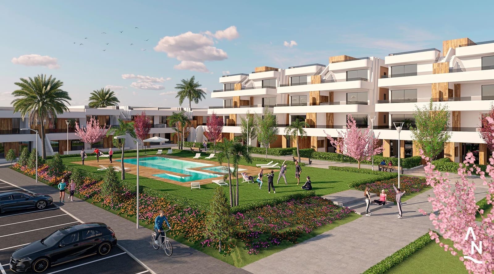 2 soveværelse Lejlighed til salg i Alhama de Murcia med swimmingpool garage - € 214.425 (Ref: 10181967)