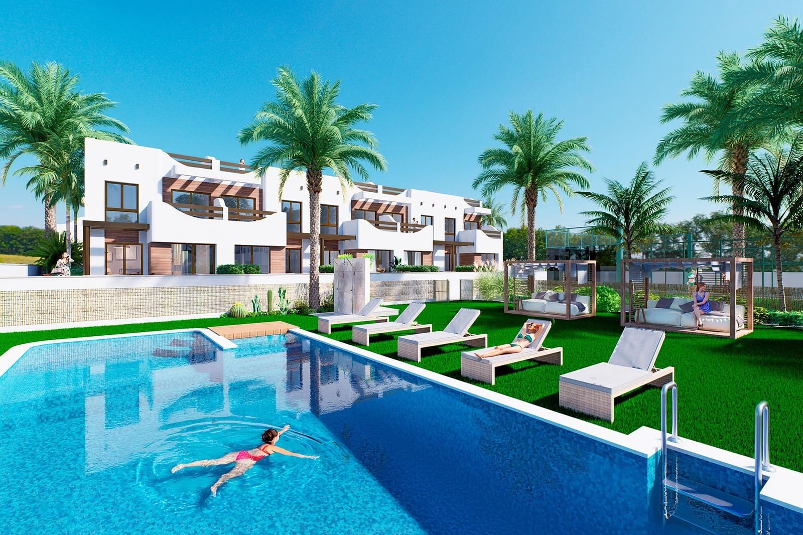 2 chambre Bungalow à vendre à Pilar de la Horadada avec piscine garage - 339 000 € (Ref: 9458940)