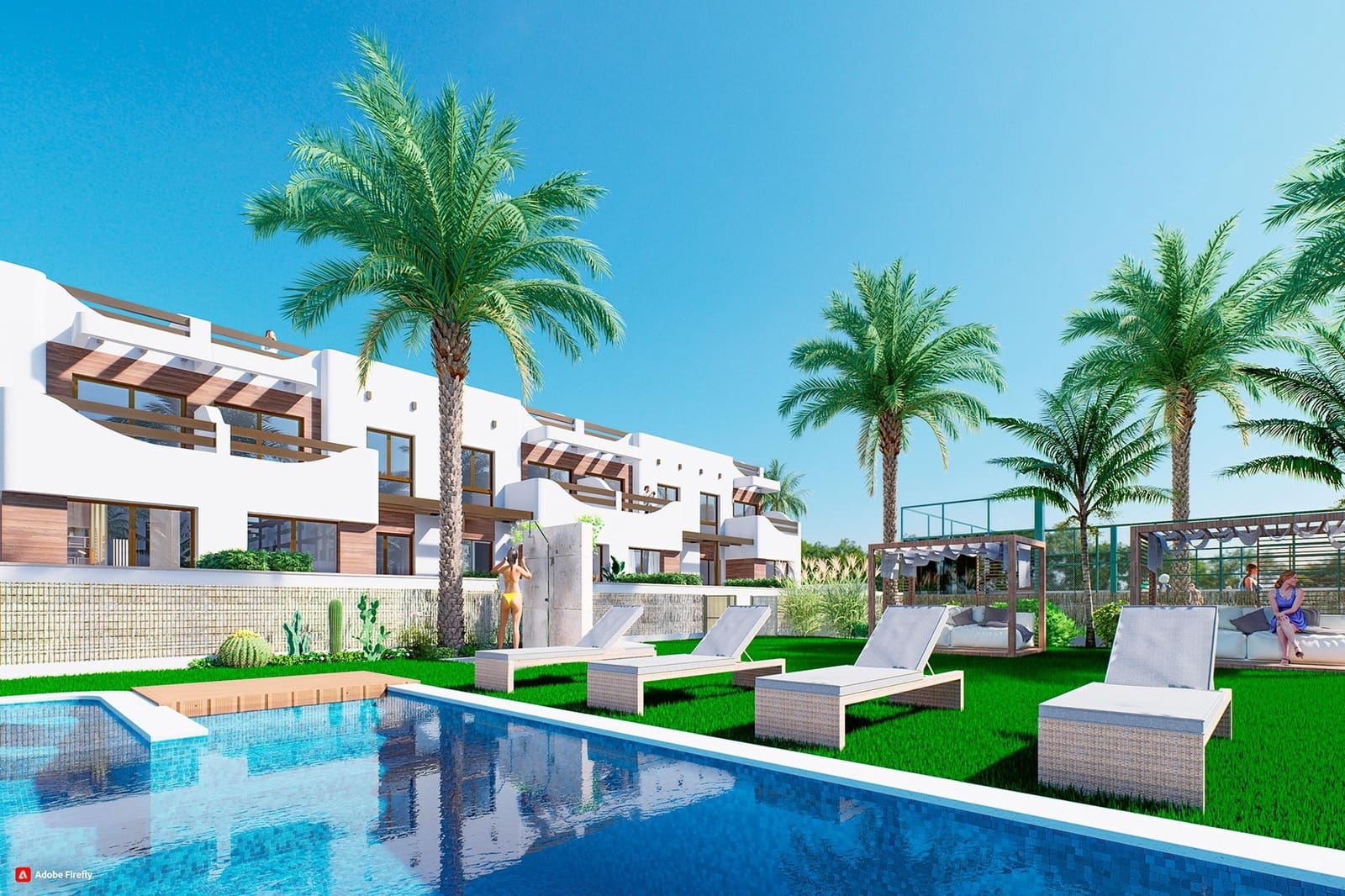 2 chambre Bungalow à vendre à Pilar de la Horadada avec piscine garage - 339 000 € (Ref: 9458940)