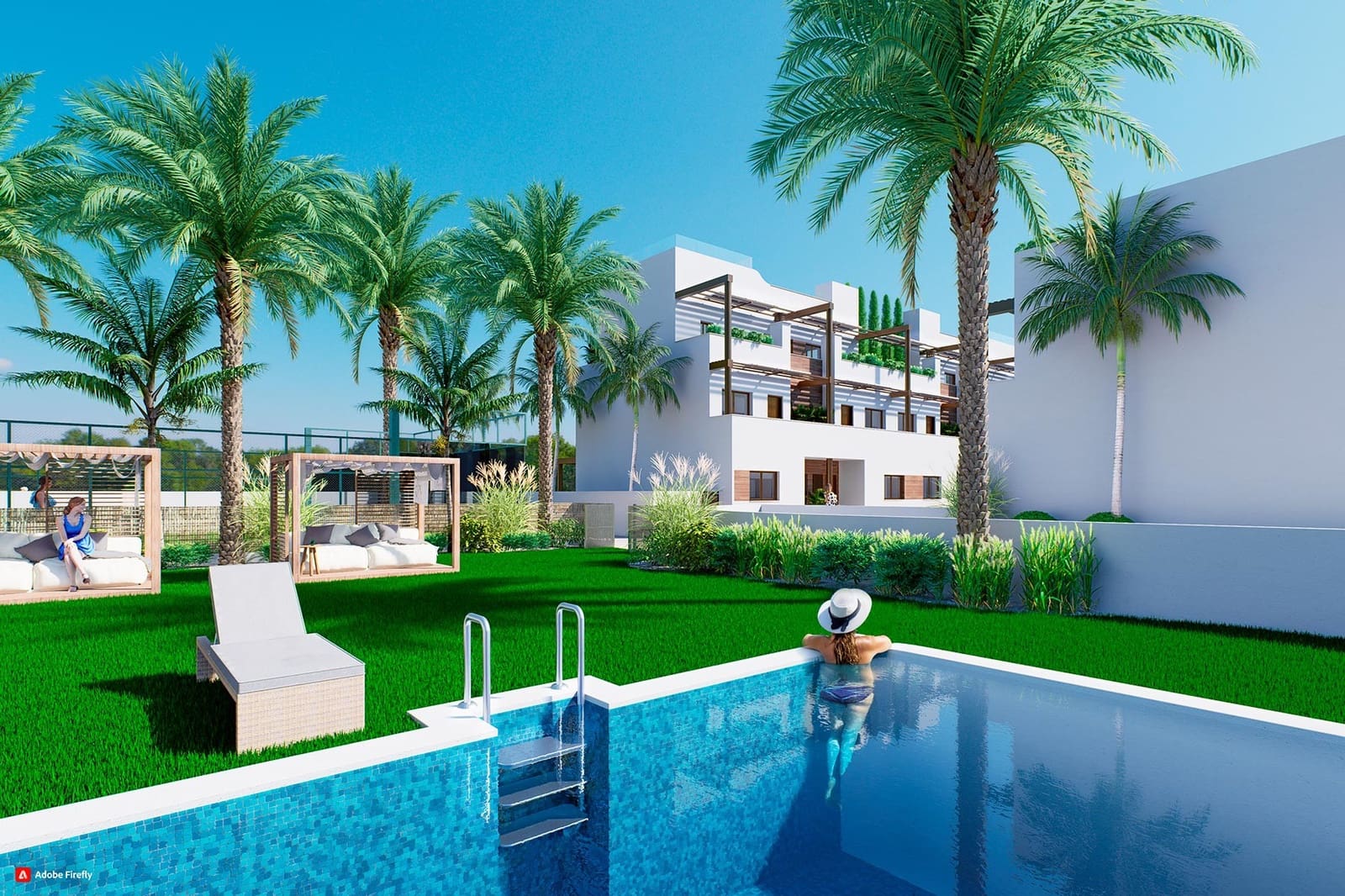 2 chambre Bungalow à vendre à Pilar de la Horadada avec piscine garage - 339 000 € (Ref: 9458940)