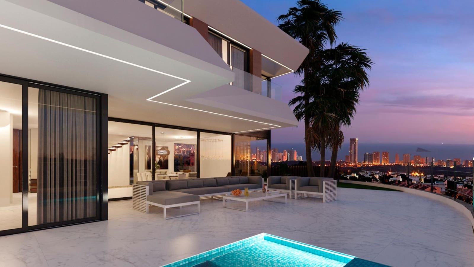 5 makuuhuone Huvila myytävänä paikassa Finestrat mukana uima-altaan 
autotalli - 2 600 000 € (Ref: 9459165)