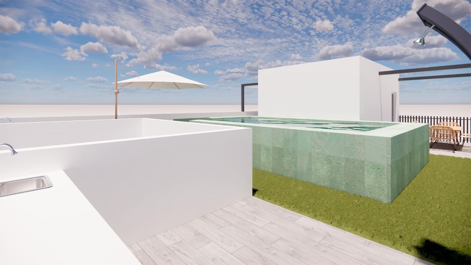 2 slaapkamer Penthouse te koop in Pilar de la Horadada met zwembad - € 350.000 (Ref: 9537793)