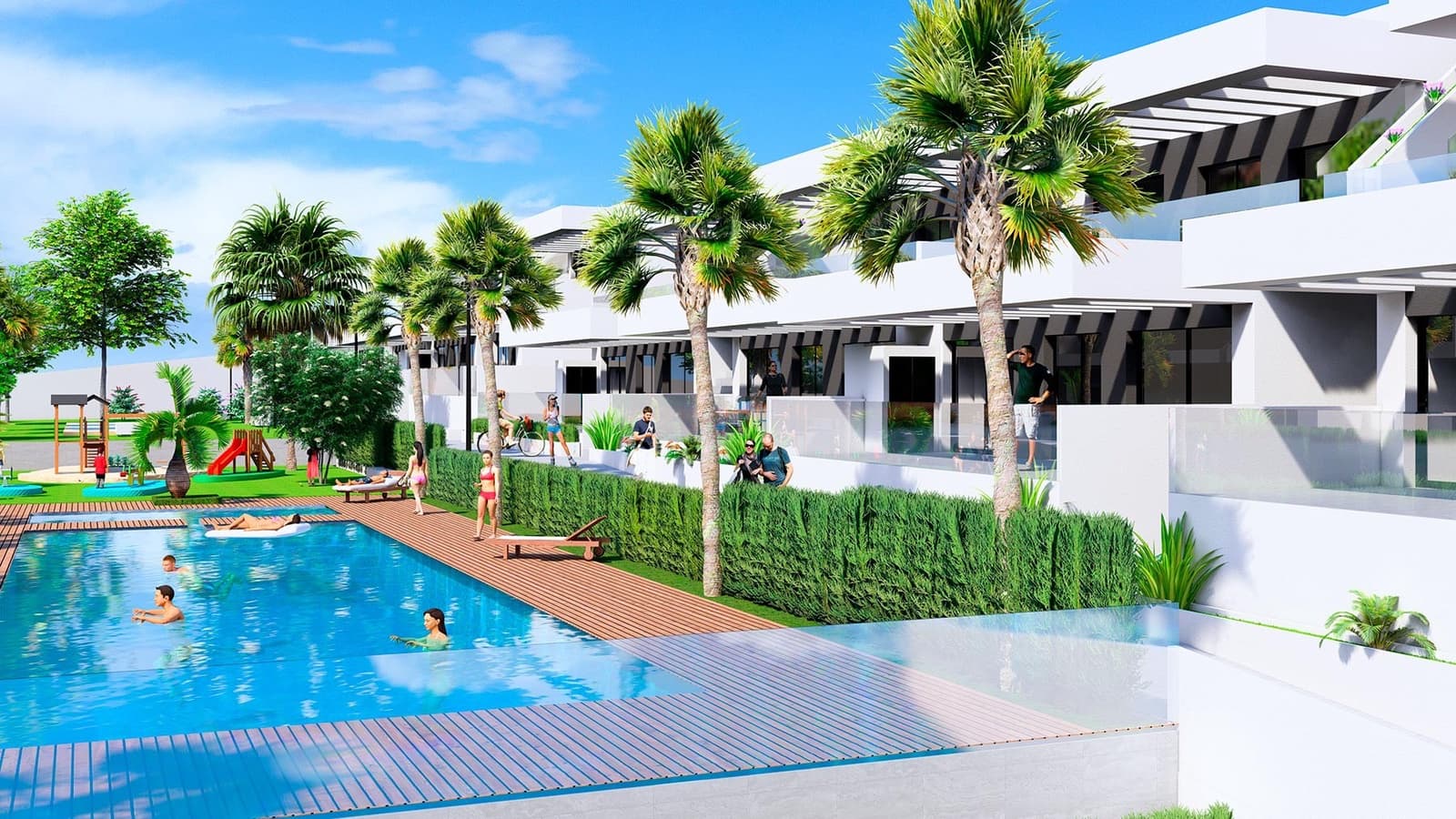 2 chambre Bungalow à vendre à Algorfa avec piscine garage - 277 000 € (Ref: 9687340)