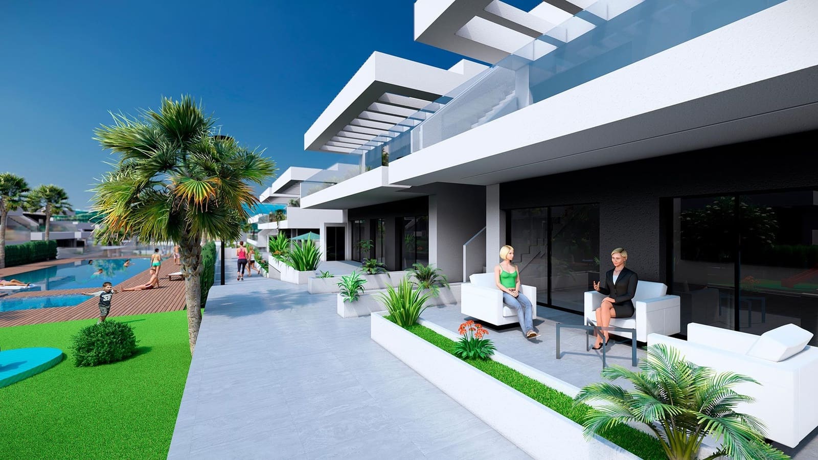 2 sypialnia Bungalow na sprzedaż w Algorfa z basenem garażem - 280 000 € (Ref: 9848117)
