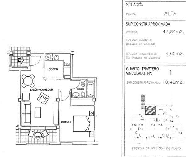 1 soverom Leilighet til salgs i Mojacar - € 100 000 (Ref: 6232016)