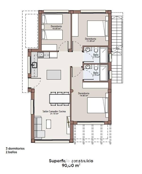 3 sypialnia Willa na sprzedaż w Vera z basenem - 509 000 € (Ref: 9041811)