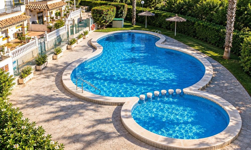 2 makuuhuone Omakotitalo myytävänä paikassa Playa Flamenca mukana uima-altaan 
autotalli - 240 000 € (Ref: 10073362)
