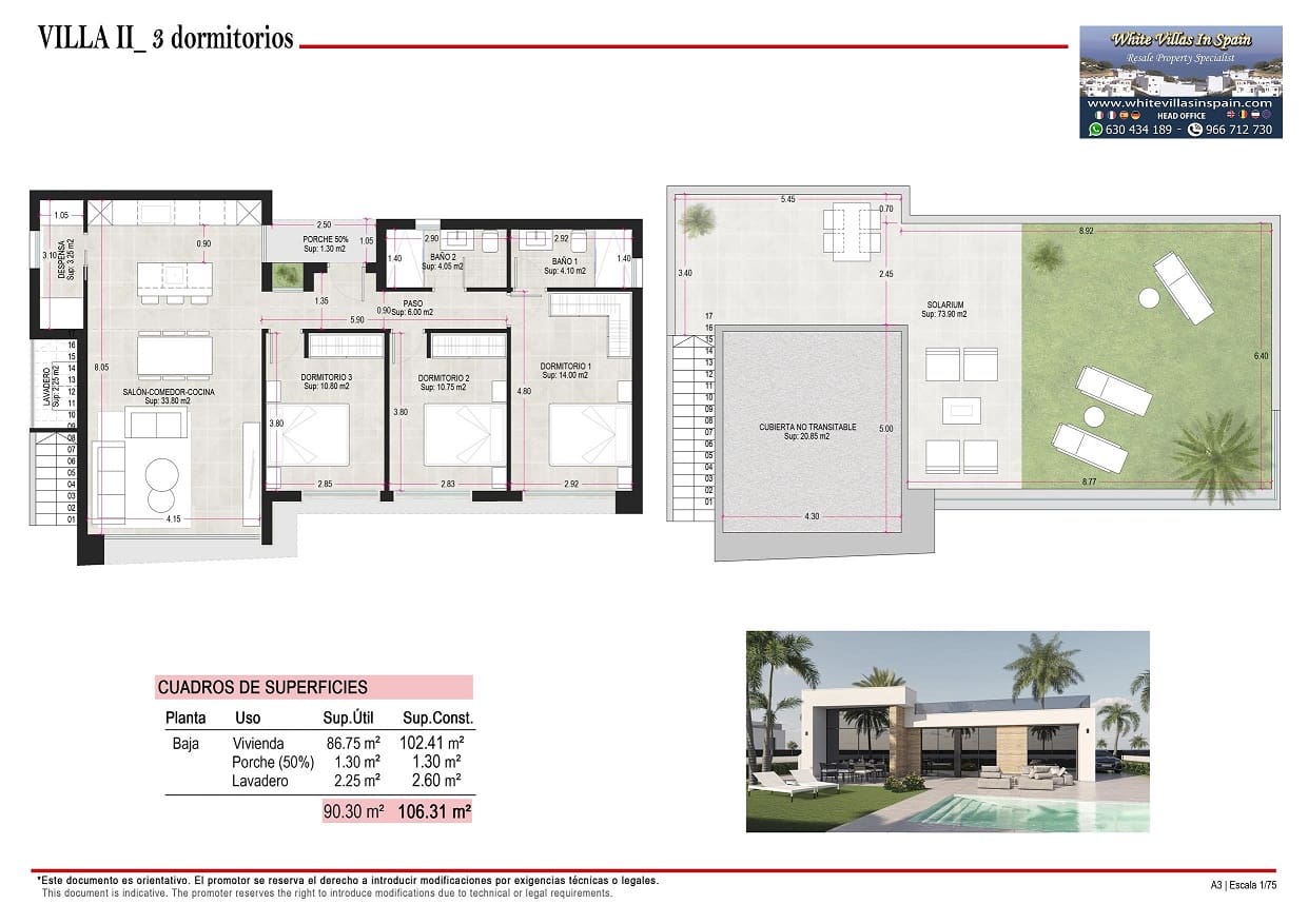 3 bedroom Villa for sale in Condado de Alhama with pool garage - € 335,000 (Ref: 9395434)
