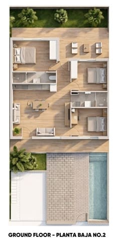 3 chambre Bungalow à vendre à Pilar de la Horadada avec piscine garage - 369 900 € (Ref: 9753593)