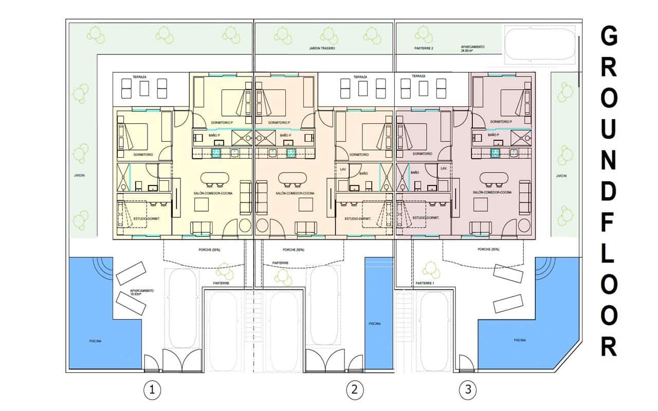 3 chambre Bungalow à vendre à Pilar de la Horadada avec piscine garage - 369 900 € (Ref: 9753593)