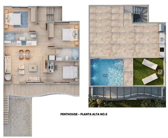 3 chambre Bungalow à vendre à Pilar de la Horadada avec piscine garage - 369 900 € (Ref: 9753593)