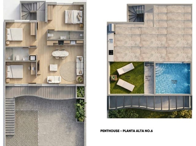 3 chambre Bungalow à vendre à Pilar de la Horadada avec piscine garage - 369 900 € (Ref: 9753593)