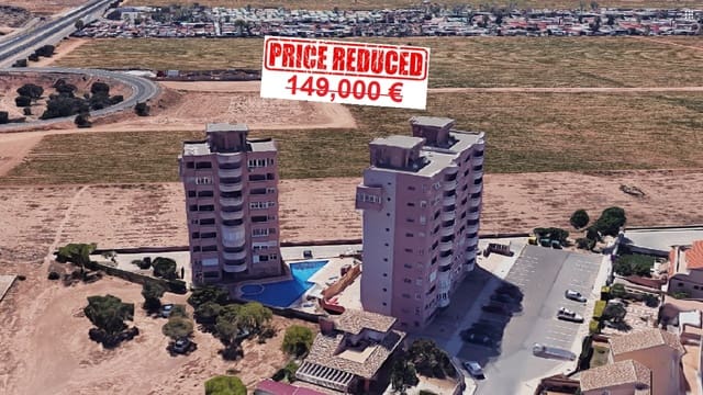 Apartamento de 2 habitaciones en Playa Honda, Cartagena en venta con piscina garaje - 135.000 € (Ref: 9798169)