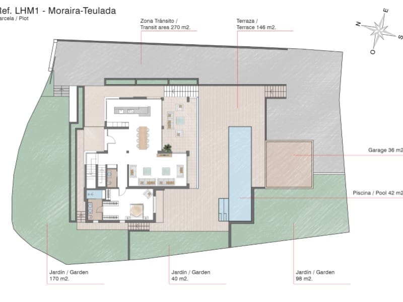 4 sypialnia Willa na sprzedaż w Moraira z basenem garażem - 2 750 000 € (Ref: 10008842)