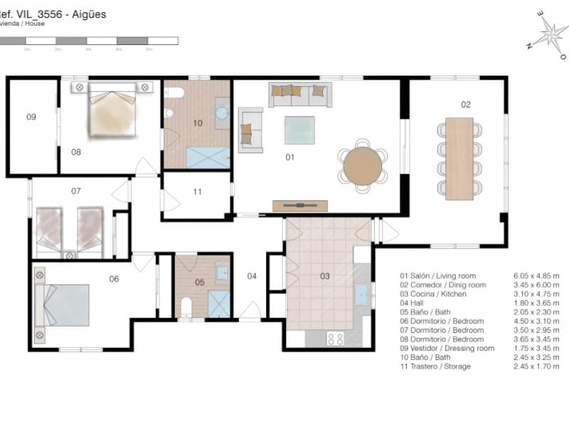 3 chambre Villa/Maison à vendre à Aguas de Busot / Aigues avec garage - 460 000 € (Ref: 10100111)