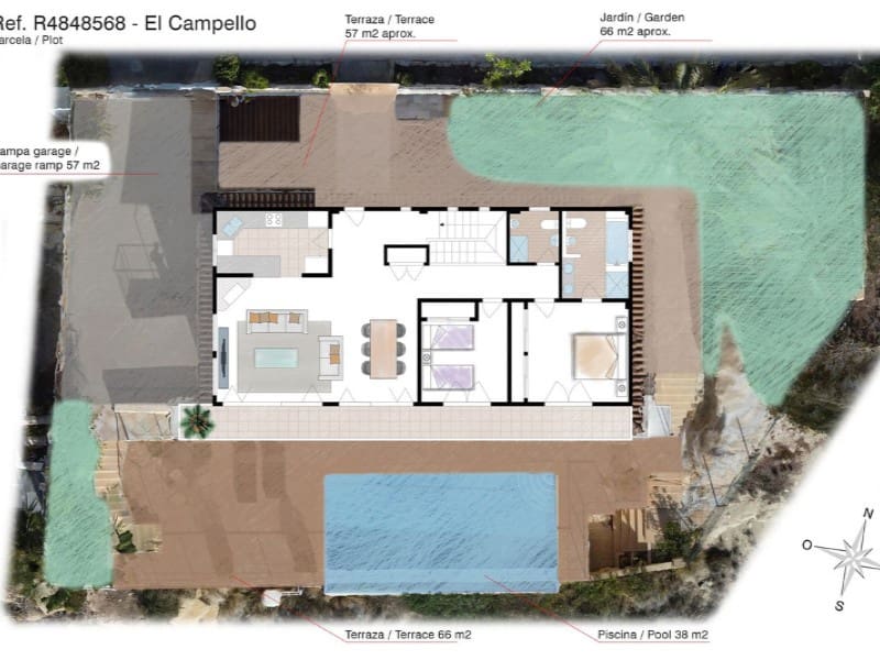 4 soverom Villa til salgs i El Campello med svømmebasseng garasje - € 1 135 000 (Ref: 8599044)
