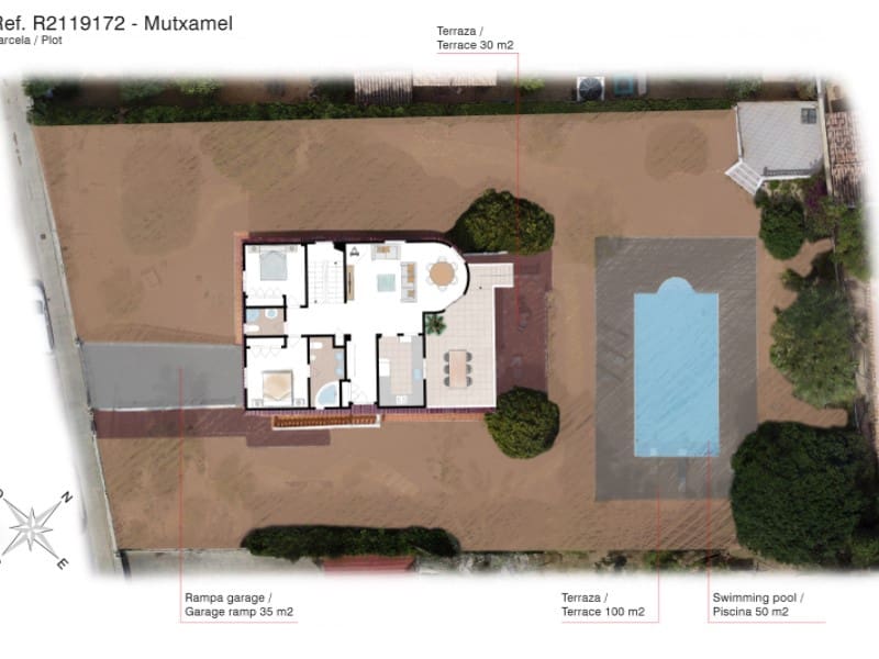 5 chambre Villa/Maison à vendre à Muchamiel / Mutxamel avec piscine garage - 529 000 € (Ref: 9051457)