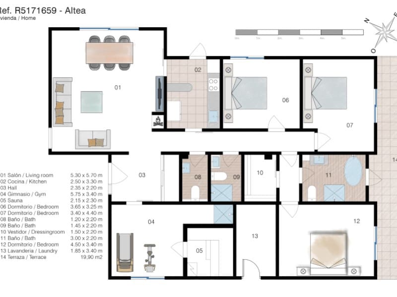 4 chambre Villa/Maison à vendre à Altea la Vella avec piscine - 995 000 € (Ref: 9308564)