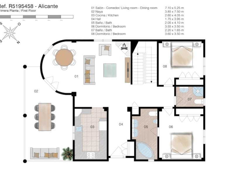 5 soverom Villa til salgs i Alicante by med svømmebasseng garasje - € 399 000 (Ref: 9383268)