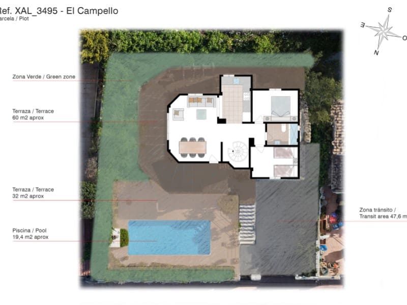 3 Zimmer Villa zu verkaufen in El Campello mit Pool Garage - 460.000 € (Ref: 9738452)