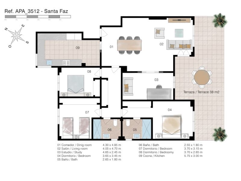 4 camera da letto Appartamento in vendita in Alicante citta con garage - 579.000 € (Rif: 9880788)