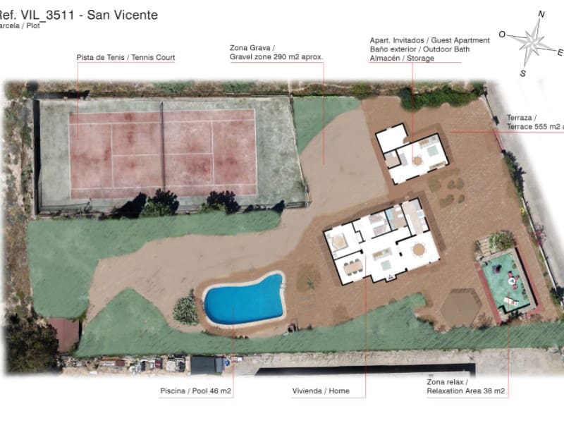 3 soverom Villa til salgs i San Vicente / Sant Vicent del Raspeig med svømmebasseng - € 449 000 (Ref: 9892413)