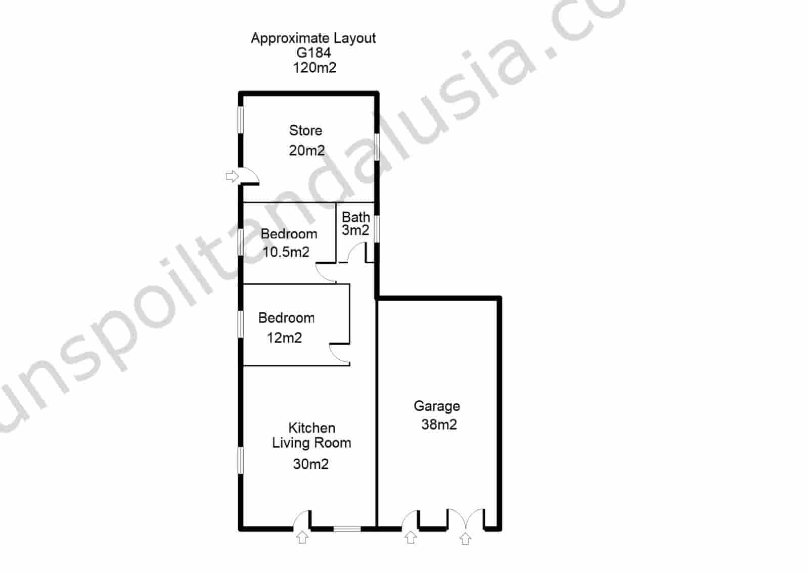 2 soveværelse Finca/Landehus til salg i Jayena - € 115.000 (Ref: 9420610)