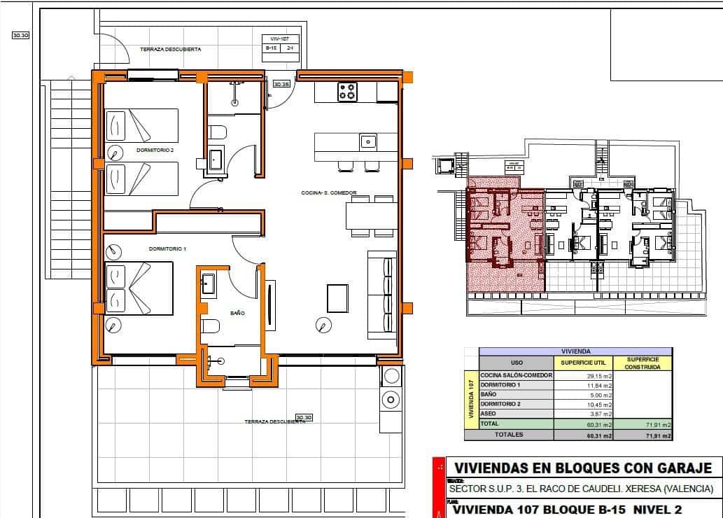 2 soverom Leilighet til salgs i Xeresa med svømmebasseng garasje - € 245 000 (Ref: 9264450)