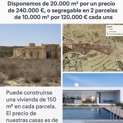 Rakentamaton maa myytävänä paikassa Sucina, Murcia kaupunki - 240 000 € (Ref: 9447163)