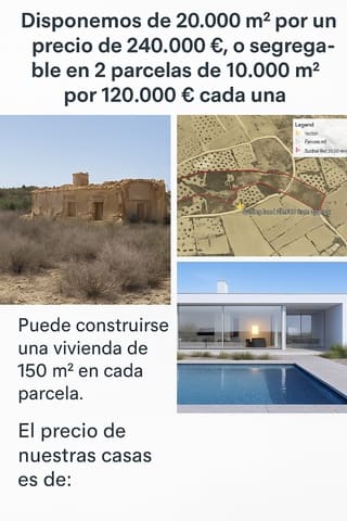 Rakentamaton maa myytävänä paikassa Sucina, Murcia kaupunki - 240 000 € (Ref: 9447163)