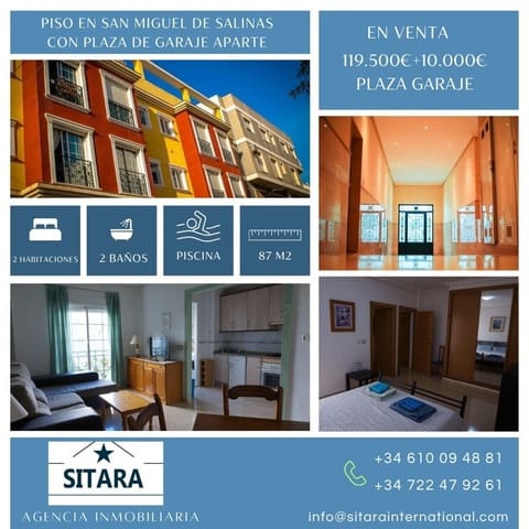 2 chambre Appartement à vendre à San Miguel de Salinas avec piscine garage - 119 500 € (Ref: 9946258)