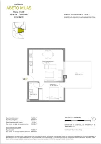 Apartamento de 1 habitación en Las Flores, Mijas en venta - 196.100 € (Ref: 9001072)