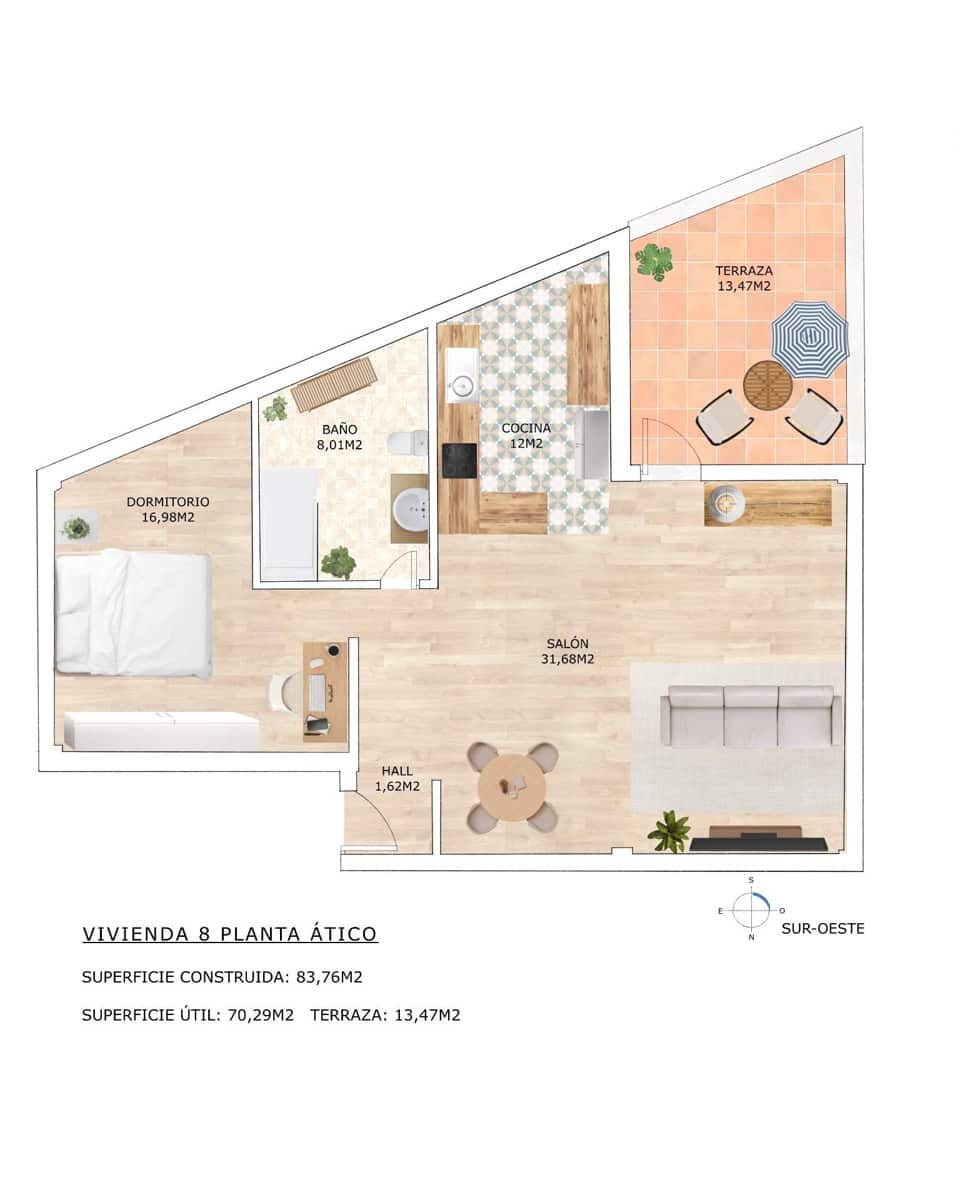 1 sypialnia Penthouse na sprzedaż w Cartama - 220 000 € (Ref: 9255344)