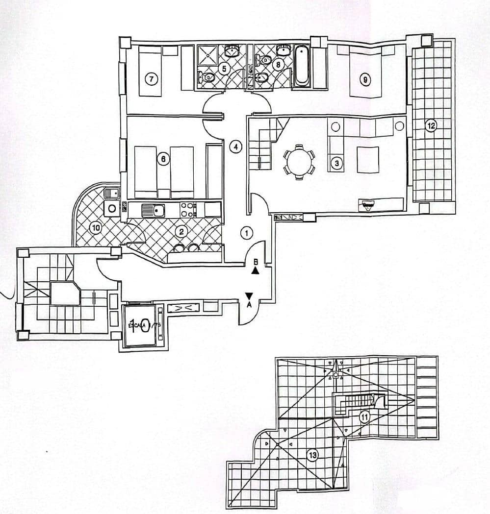 3 sypialnia Penthouse na sprzedaż w Miasto Malaga z basenem - 705 000 € (Ref: 9423891)