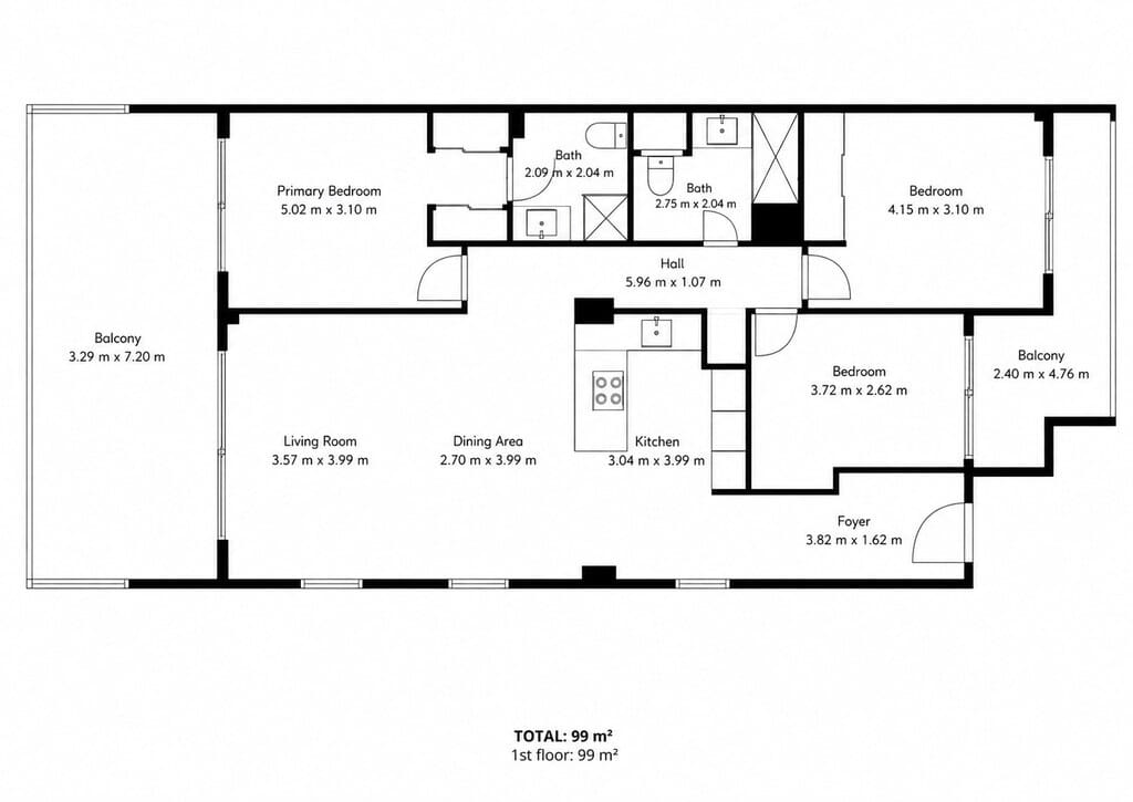 3 bedroom Apartment for sale in Costa de la Calma with pool garage - € 1,350,000 (Ref: 10003552)
