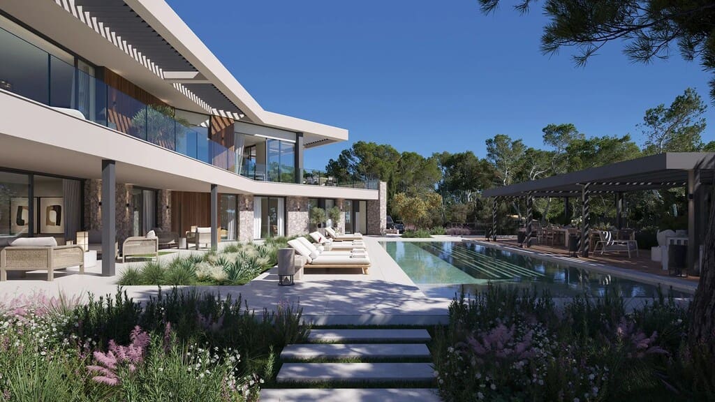 6 sypialnia Willa na sprzedaż w Santa Ponsa z basenem garażem - 13 850 000 € (Ref: 10003553)