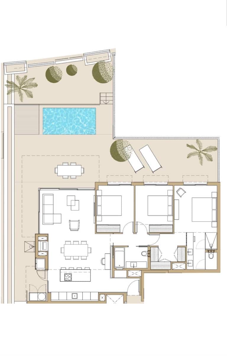 3 soveværelse Lejlighed til salg i Palma de Mallorca med swimmingpool garage - € 1.560.000 (Ref: 10005209)