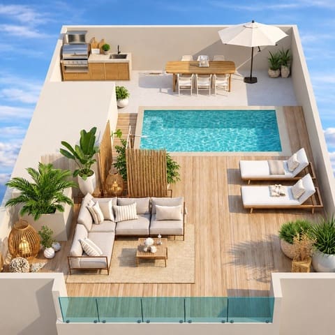 3 soverom Penthouse til salgs i Colonia de Sant Jordi, Ses Salines med svømmebasseng garasje - € 1 100 000 (Ref: 10184207)