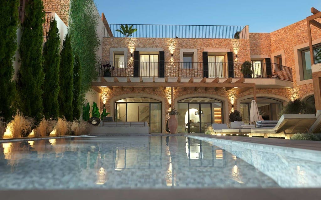 4 soveværelse Byhus til salg i Ses Salines med swimmingpool garage - € 3.150.000 (Ref: 8619735)