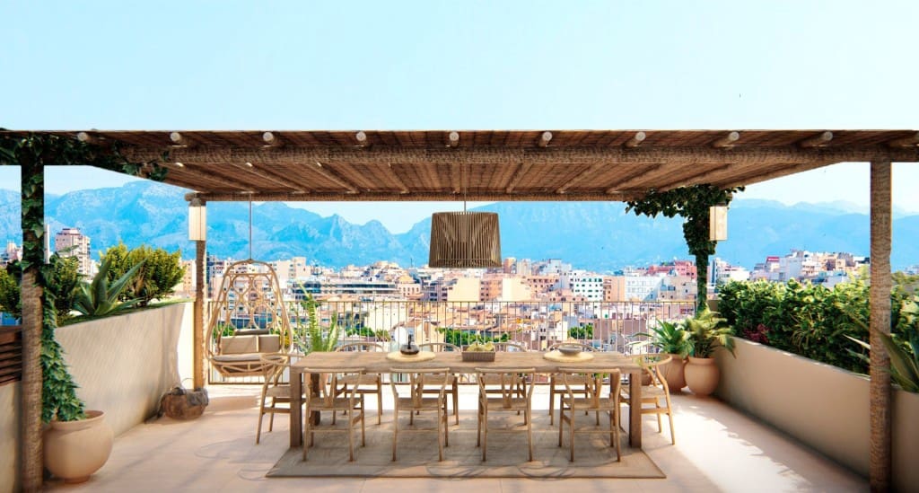 3 soveværelse Penthouse til salg i Palma de Mallorca med swimmingpool garage - € 2.599.000 (Ref: 8763366)